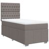 vidaXL Boxspringbett mit Matratze Taupe 80x200 cm Stoff