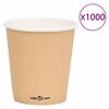 vidaXL Pappbecher 200 ml 1000 Stk. Braun