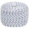 vidaXL Mehrzweck-Allzweckseil 6 mm 50 m Wei&szlig; und Blau PP