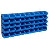 vidaXL 48tlg. Beh&auml;lter-Set f&uuml;r Kleinteile mit Wandplatten Blau Schwarz