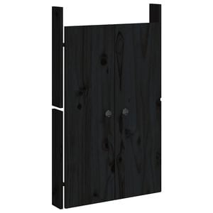 vidaXL T&uuml;ren f&uuml;r Outdoor-K&uuml;che MEPPEL Schwarz 50x9x82 cm Massivholz Kiefer