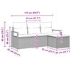 vidaXL Garten-Sofa-Set mit Kissen mit Speicher 4 pcs Braun und Creme