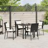 vidaXL Garten Essgruppe mit Kissen 5 pcs Schwarz Poly-Rattan