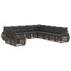 vidaXL Gartensofa-set 11 stk. Grau und Dunkelgrau Poly-Rattan