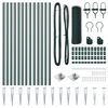 vidaXL Zaunpfosten Gr&uuml;n 25 x 0,8 m (13 mm Mesh) Stahl und PVC