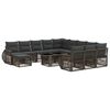 vidaXL Gartensofa-set 13 stk. Grau und Dunkelgrau Poly-Rattan