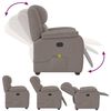 vidaXL Massagesessel Taupe Stoff