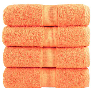 vidaXL Premium Waschhandt&uuml;cher SOLUND 4 St&uuml;ck Orange 30x30 cm 600 g/m&sup2;