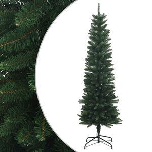 vidaXL Artificial Slim Christmas Tree 150 cm PE und PVC Gr&uuml;n