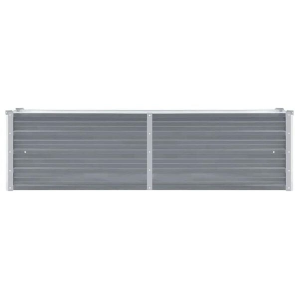 vidaXL Garten-Hochbeet Verzinkter Stahl 160x40x45 cm Grau