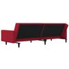 vidaXL Schlafsofa 2-Sitzer mit 2 Kissen Weinrot Samt