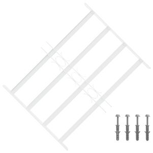 vidaXL Sicherheitsgitter f&uuml;r Fenster mit 4 Querstangen 3 pcs 43-74 cm