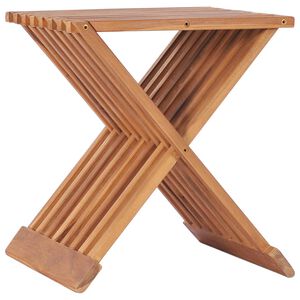 vidaXL Klappbarer Hocker 40&times;32&times;45 cm Massivholz Teak