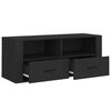 vidaXL TV-Schrank Schwarz 100x35x40 cm Holzwerkstoff