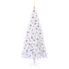 vidaXL K&uuml;nstlicher Weihnachtsbaum Wei&szlig; 210 cm PVC und Stahl