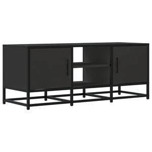 vidaXL TV-Schrank Schwarz 100x35x41 cm Holzwerkstoff und Metall