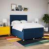 vidaXL Boxspringbett mit Matratze Blau 140x200 cm Stoff