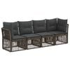 vidaXL Gartensofa-set 4 pcs Grau Poly-Rattan