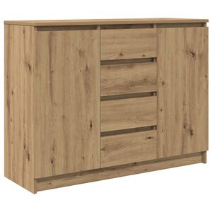 vidaXL Sideboard mit Schubladen Artisan-Eiche 100,5x35x76 cm