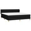vidaXL Boxspringbett mit Matratze Schwarz 180x200 cm Stoff