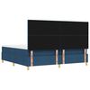 vidaXL Boxspringbett mit Matratze mit Kopfteil Blau 200 x 200 cm Stoff