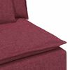 vidaXL Modulares Sofa Endmodul mit Armlehne Kissen Weinrot 100 cm