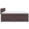 vidaXL Boxspringbett mit Matratze Dunkelbraun 180x200 cm Stoff