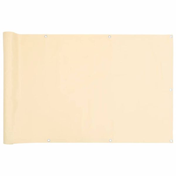 vidaXL Balkon-Sichtschutz Creme 500x120 cm PVC