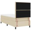 vidaXL Boxspringbett mit Matratze Creme 100 x 200 cm Stoff