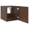 vidaXL TV-Wandschrank mit LED-Leuchten Braun Eichen-Optik 30,5x35x30cm