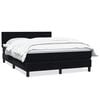 vidaXL Boxspringbett mit Matratze Schwarz 160x220 cm Samt