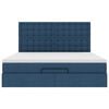 vidaXL Ottoman-Bett mit Matratze Blau 160x200 cm Stoff