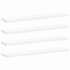 vidaXL Schweberegale 4 Stk. Wei&szlig; 120x23,5x3,8 cm MDF