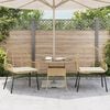 vidaXL Gartenstühle 2 Stk. mit Kissen Braun Poly Rattan