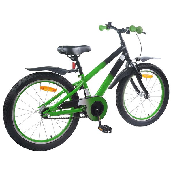 vidaXL Kinderfahrrad 18 Zoll f&uuml;r 5-7 Jahre alt Blau Schwarz
