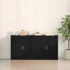 vidaXL Sideboard 2 pcs Schwarz Eichen-Optik 79 x 38 x 80 cm
