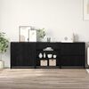 vidaXL Sideboard 3 pcs Schwarz Eichen-Optik 70 x 41 x 75 cm