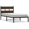 vidaXL Bettgestell ohne Matratze mit Kopfteil Braun Eiche 80x200 cm