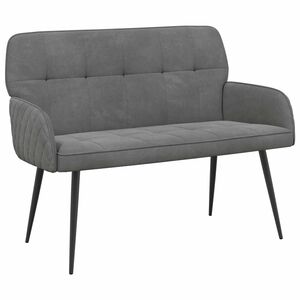 vidaXL Zweisitzer-Sofa mit Metallbeinen 2-Sitzer Dunkelgrau Samt