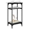 vidaXL Beistelltisch mit Regal Schwarz Eichen-Optik 40 x 30 x 75 cm
