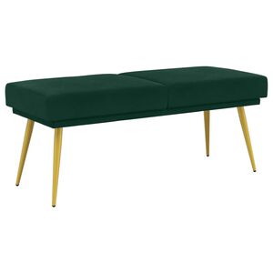 vidaXL Doppellagige Bank Dunkelgr&uuml;n 120 x 45 x 46 cm Samt