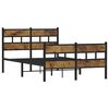vidaXL Metallbett ohne Matratze Räuchereiche 120x190 cm