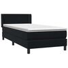 vidaXL Boxspringbett mit Matratze Schwarz 80x210 cm Samt