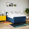 vidaXL Boxspringbett mit Matratze Blau 140x200 cm Stoff