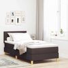 vidaXL Boxspringbett mit Matratze Dunkelbraun 90 x 200 cm Stoff