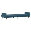 vidaXL Schlafsofa 2-Sitzer Blau Samt