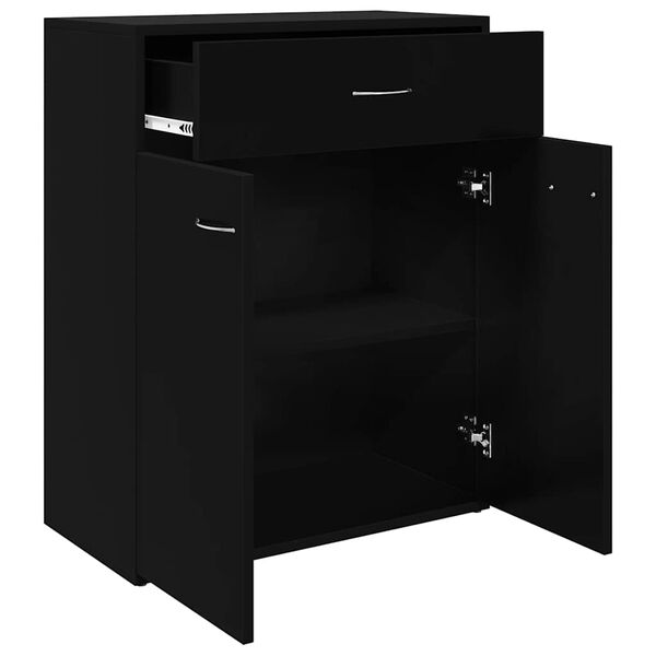 vidaXL Sideboard Schwarz 60x30x75 cm Holzwerkstoff