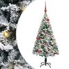 vidaXL K&uuml;nstlicher Weihnachtsbaum mit 150 LEDs mit St&auml;nder Wei&szlig; 150 cm