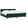 vidaXL Boxspringbett mit Matratze Dunkelgr&uuml;n 180x220 cm Samt