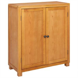 vidaXL Schrank mit Speicher Braun 80 x 35 x 95 cm Massives Eichenholz